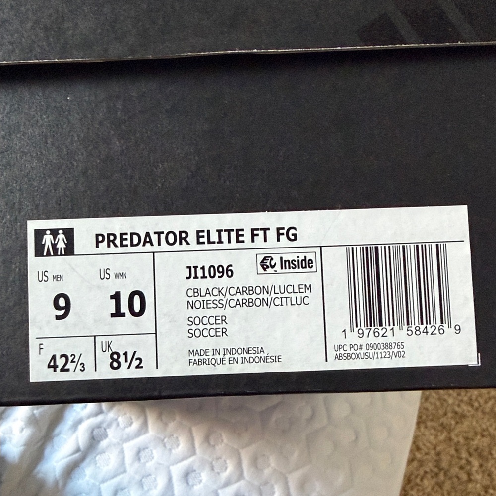 adidas Predator Elite FT FG Soccer Shoes - Carbon Black
